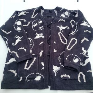Womens nightmare before christmas back stitch cardigan med